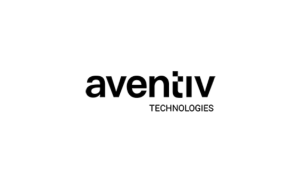 A logo for aventiv TECHNOLOGIES. The word aventiv is in a bold, black, lowercase, sans-serif font. The dot above the i is a small square. Below this, the word TECHNOLOGIES is in a smaller, thinner font. | Platinum Equity