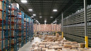 inside a storage warehouse