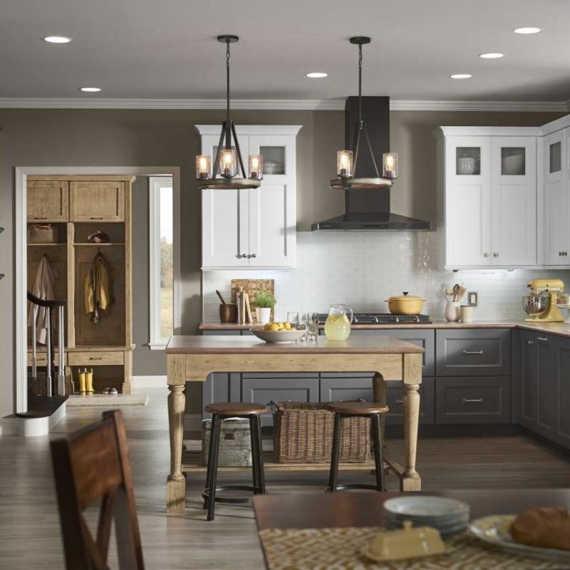 spacious kitchen with rustic modern equipment