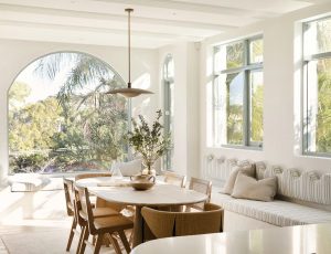 dining room in an open space villa