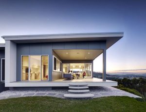 View of a modern house from the outside