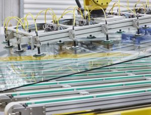 factory machines working on glass