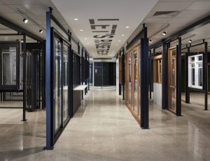 doors in showroom